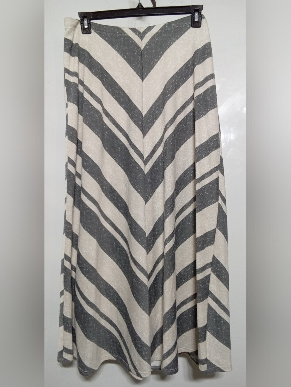 Feelib Feel Liberated Chevron Maxi Skirt, Black/Beige, Size 14-16